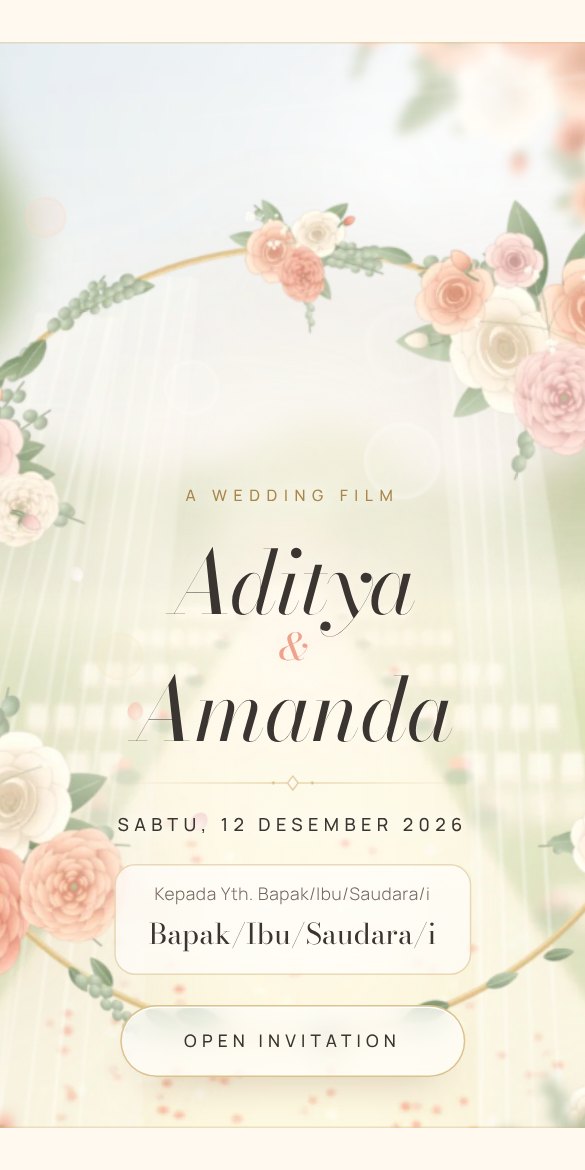 Tangkapan layar tema Cinematic Bloom