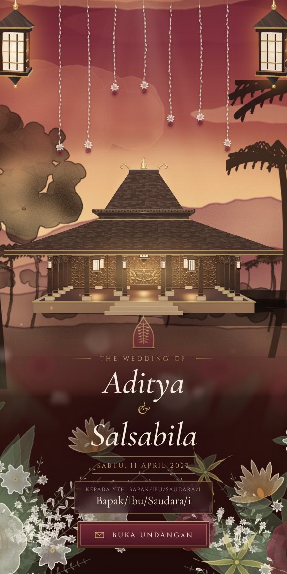 Tangkapan layar tema Javanese Maroon Royal Heritage